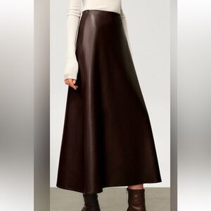 Commense Dark Brown A-Line Skirt